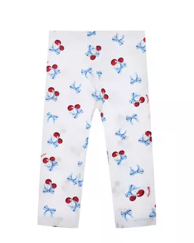 Леггинсы с принтом "вишни с бантиками" Monnalisa
