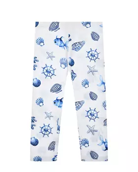 Леггинсы со сплошным принтом "ракушки" Monnalisa