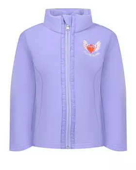 Лиловая флисовая кофта с вышивкой Poivre Blanc детская