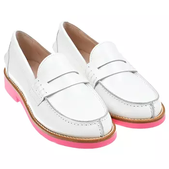 Лоферы с розовой подошвой, белые Jarrett