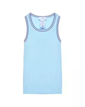 Майка с контрастным кантом, голубая Paade Mode