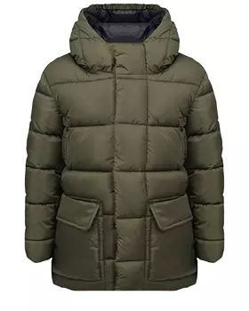 Матовая куртка цвета хаки Save the Duck детская