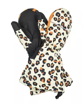 Мембранные варежки с леопардовым принтом WeeDo детские