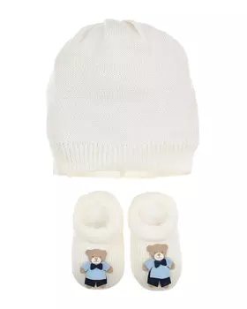 Набор подарочный: шапка и пинетки, кремовый La Perla детский