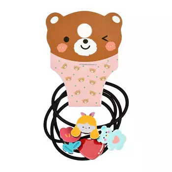 Набор резинок для волос с девочкой и мишкой Rena Chris