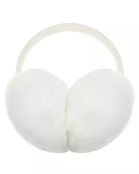 Наушники кремового цвета из меха кролика Yves Salomon детские