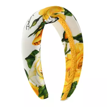 Ободок с принтом "желтые розы" Dolce&Gabbana