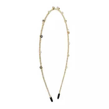 Ободок с жемчугом, бежевый Tais