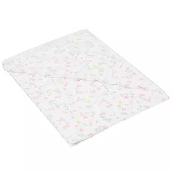 Одеяло с цветочным принтом, белое Lyda Baby