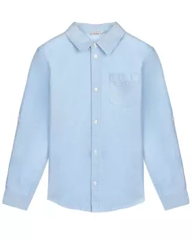 Однотонная голубая рубашка Guess детская