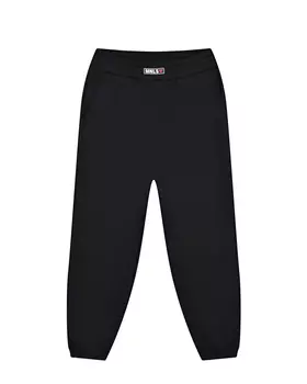 Однотонные черные спортивные брюки Monnalisa детские