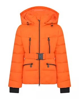 Оранжевая стеганая куртка с капюшоном Naumi детская