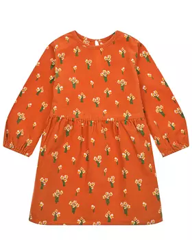 Оранжевое платье с цветочным принтом Stella McCartney детское