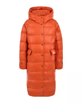 Оранжевое стеганое пальто-пуховик Naumi детское
