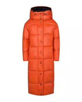 Оранжевое стеганое пальто-пуховик Naumi детское
