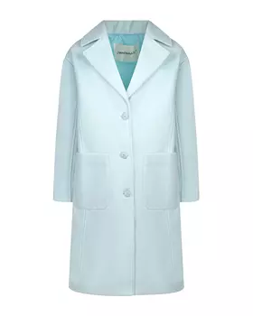 Пальто бирюзового цвета с накладными карманами Hinnominate