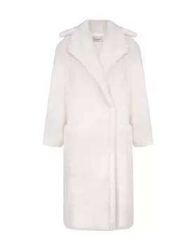 Пальто молочного цвета с надписью The Forte Forte dei Marmi Couture