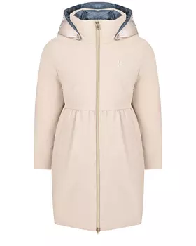 Пальто-пуховки кремового цвета Herno детское