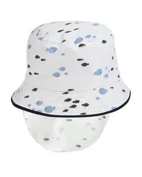 Панама, принт синие рыбки Catya