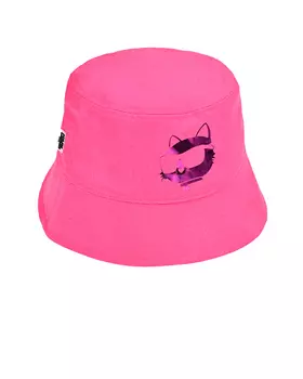 Панама с принтом кошки, розовая Karl Lagerfeld kids