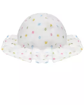 Панама с разноцветным лого Moschino