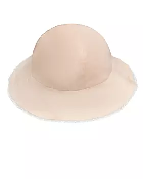 Панама с завязками, отделка белой тесьмой Chloe