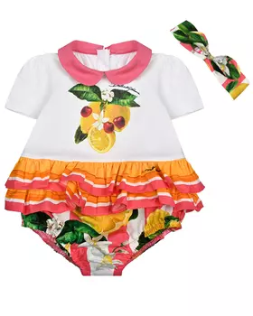 Песочник и повязка, принт "фрукты" Dolce&Gabbana