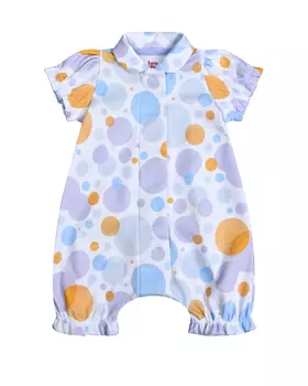 Песочник с принтом разноцветных пузырей, сиреневый Tony Tots