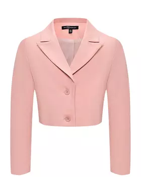Пиджак однобортный укороченный, розовый Dan Maralex