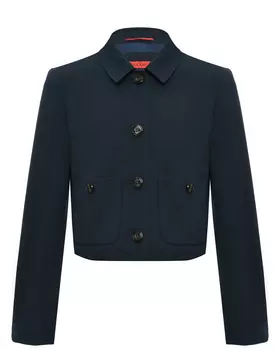 Пиджак синий однобортный на пуговицах Max&Co