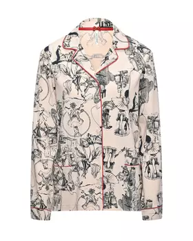 Пижамная рубашка с французским принтом Short Stories