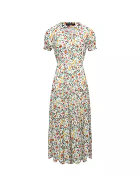 Платье BELLA в мелкий цветочный принт, белое Pietro Brunelli