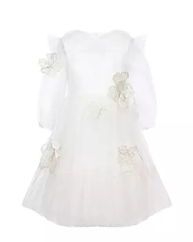 Платье кремового цвета с аппликациями Tartine et Chocolat детское