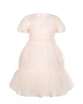 Платье персикового цвета с рюшами Aletta детское