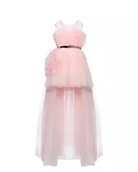 Платье пышное с прозрачным верхом, светло-розовое Sasha Kim