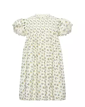 Платье с ажурной отделкой, принт мелкие цветы Cera Una Volta