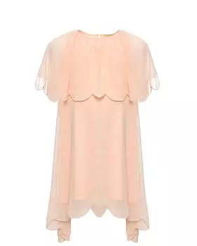 Платье с фигурной отделкой по краям Stella McCartney