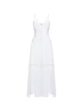 Платье с гипюровыми вставками, белое Charo Ruiz