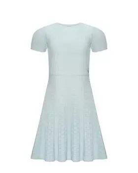 Платье с короткими рукавами, голубое Guess