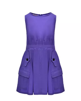 Платье с накладными карманами, сиреневое No. 21