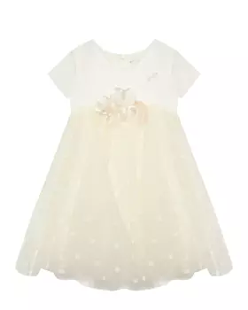 Платье с объемными цветами Monnalisa