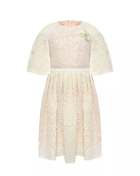 Платье с пайетками рукава-накидки, светло-розовое Eirene