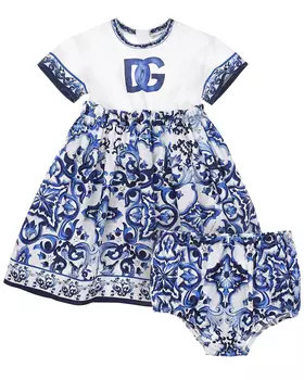 Платье с принтом "майолика" Dolce&amp;Gabbana детское