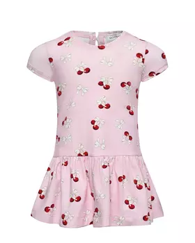 Платье с принтом "вишни с бантиками" Monnalisa