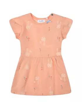 Платье с принтом "зайцы" Sanetta Kidswear