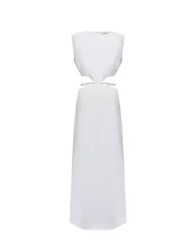 Платье с разрезами по бокам, белое ALINE