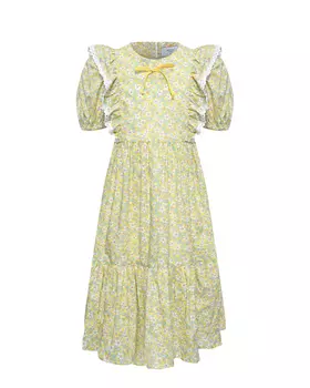 Платье с рюшами и цветочным принтом Paade Mode