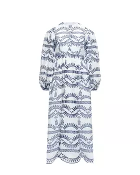 Платье с шитьем, белое Charo Ruiz