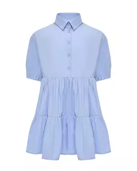 Платье с воротником на пуговицах, голубое Dan Maralex