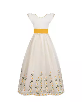 Платье с вышивкой "ромашки" на юбке Nicki Macfarlane